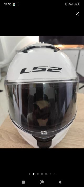 Casco Moto LS2 Blanco nuevo + Chaqueta Alpine