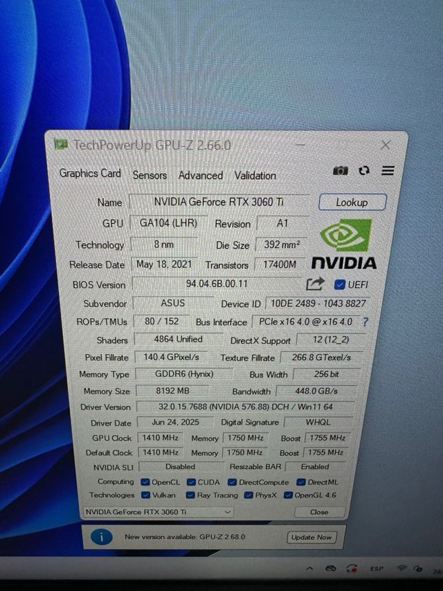 ASUS TUF Gaming NVIDIA GeForce RTX 3060 Ti #681NSV