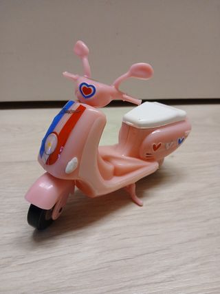 Moto Barriguitas con Casco Rosa