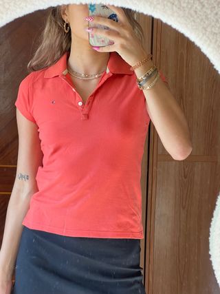 Polo Tommy Hilfiger Mujer Coral