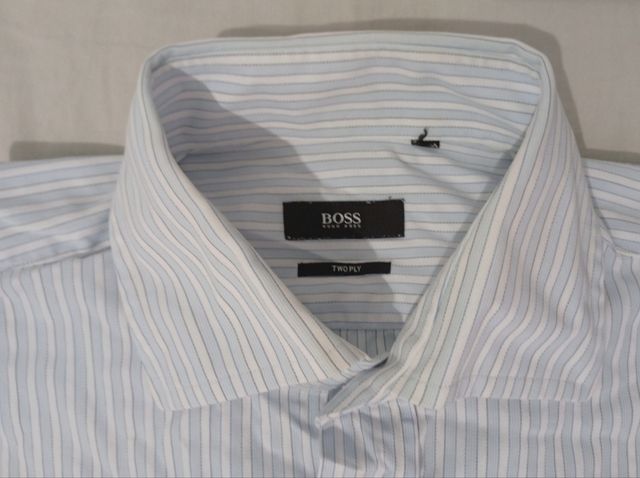 Camisa Boss Rayas Azul Talla L
