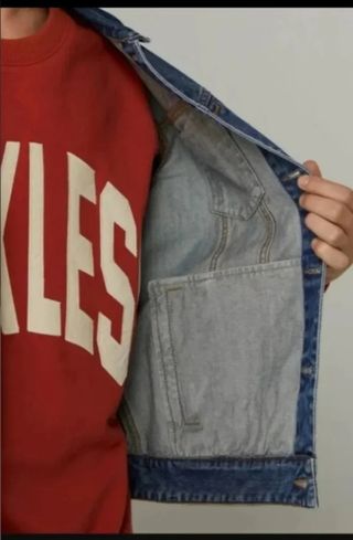 Cazadora vaquera hombre azul talla S