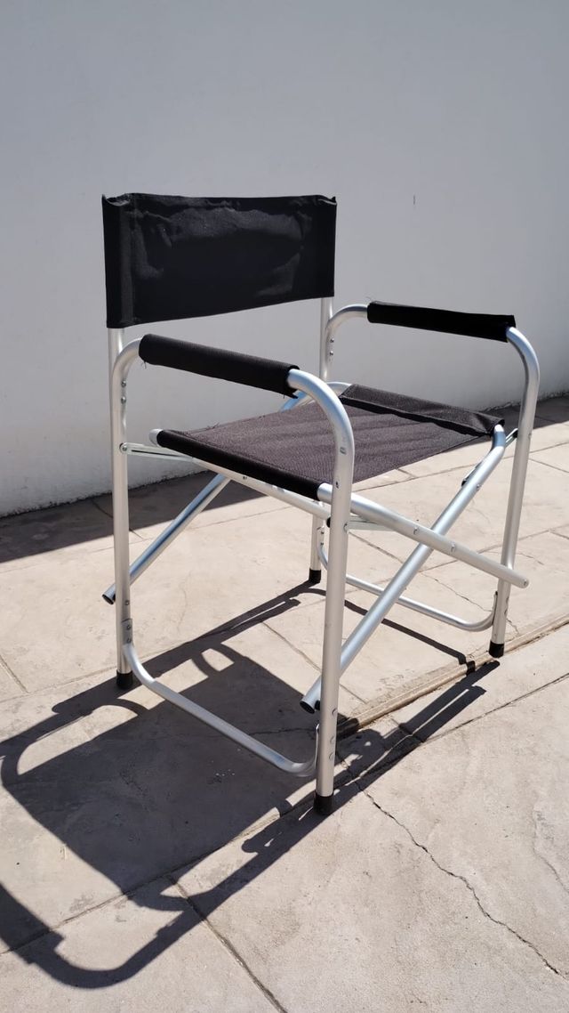 Silla Aluminio Plegable Ligera Negra