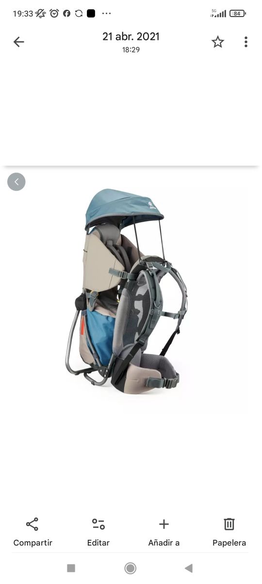 Mochila Portabebés Senderismo