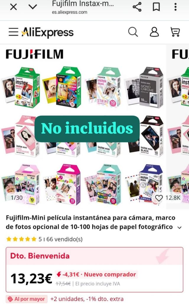 Cámara Fujifilm Instax Mini 7S Blanca