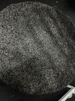 alfombra redonda gris marengo/negra