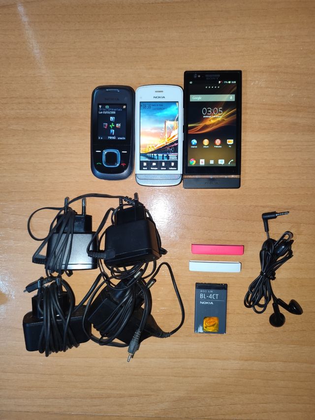 Lote completo de 3 móviles antiguos funcionando