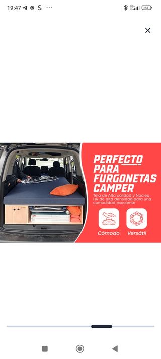 Colchón plegable para furgoneta camper 120x190