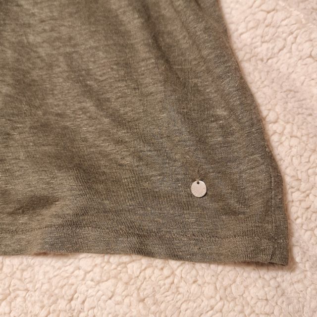 Camiseta lino verde oliva talla S