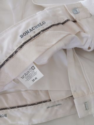 Conjunto chaqueta y pantalón blanco hombre 