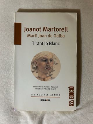 Libro Tirant lo Blanc Joanot Martorell buen estado