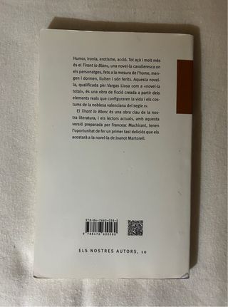 Libro Tirant lo Blanc Joanot Martorell buen estado