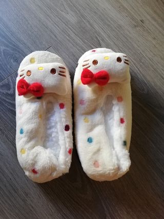 Pantufas Chinelos Quentinhas Hello Kitty