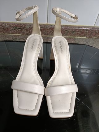Sandalias Stradivarius Blancas Talla 37