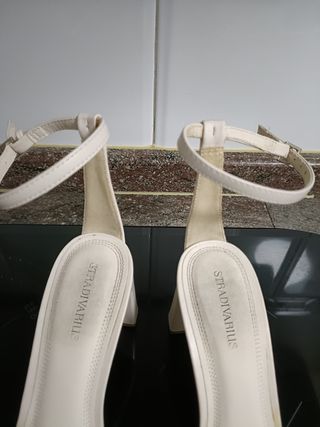 Sandalias Stradivarius Blancas Talla 37
