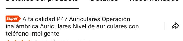 Auriculares inalámbricos P47 Bluetooth 5.0+EDR