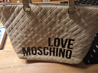 Bolso Love Moschino Beige Acolchado