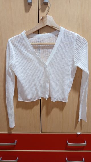 Blusa blanca de punto fino