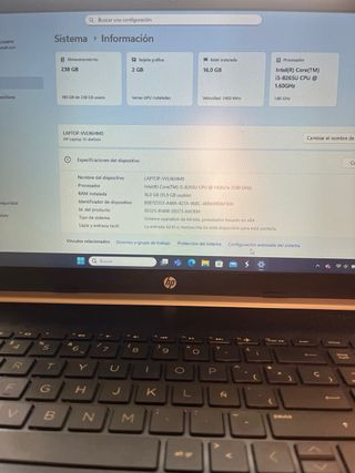 Portátil HP 16 GB RAM i5