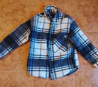 Chaqueta cuadros hombre gris y blanco