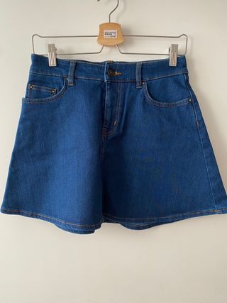 Falda vaquera Zara vuelo azul