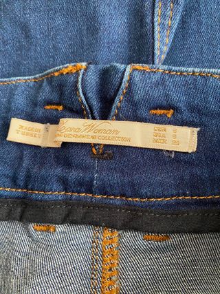 Falda vaquera Zara vuelo azul