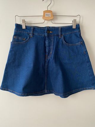 Falda vaquera Zara vuelo azul