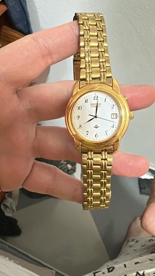 Reloj Seiko Kinetic Chapado en Oro