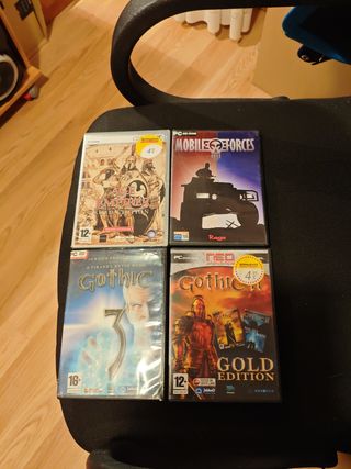 Lote 4 Juegos PC: Age of Empires, Gothic, Mobile F