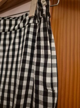 Pantalón cuadros blanco y negro Talla 38