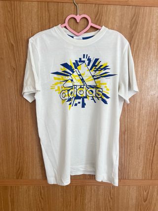 Camiseta Adidas Blanca Logo Gráfico