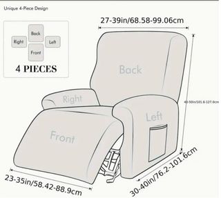 Funda sillón 4 piezas ajustable