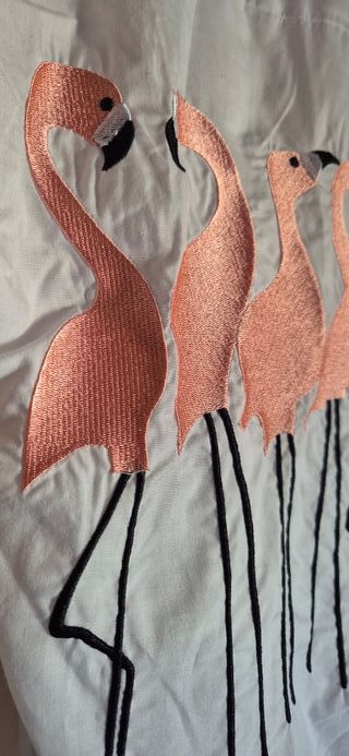 Camisa blanca May talla única flamencos