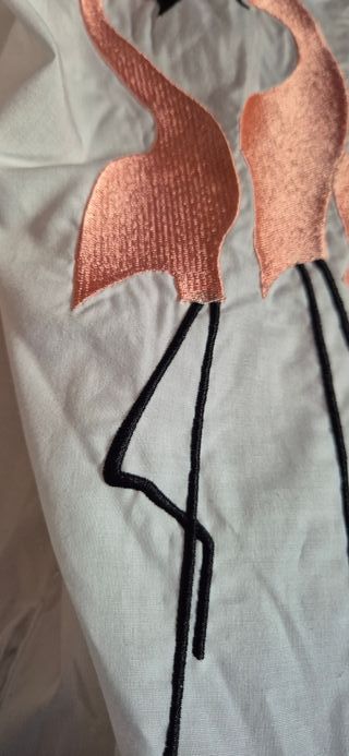 Camisa blanca May talla única flamencos