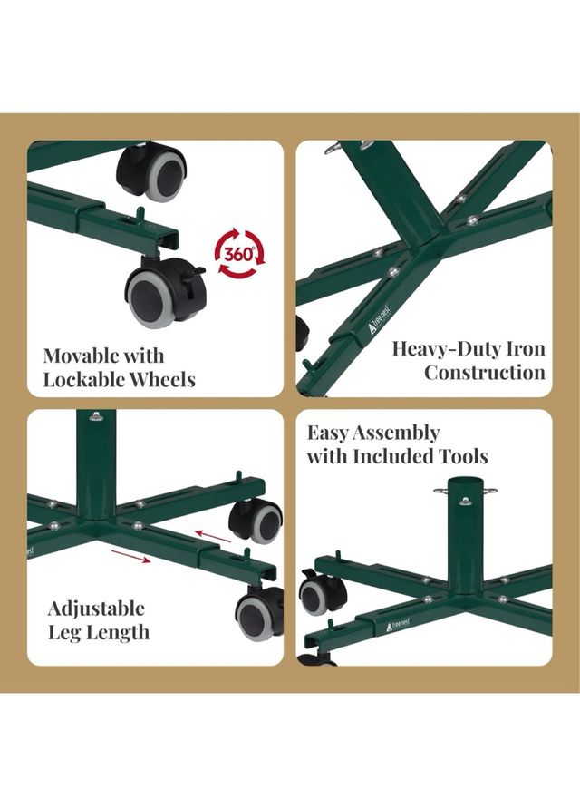 Base para árbol de Navidad con ruedas