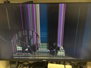 Monitor AOC Negro(Pantalla rota)