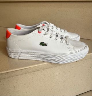 Zapatillas Lacoste Blancas Naranja