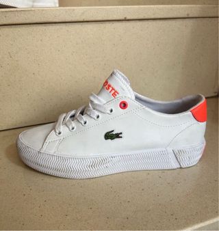 Zapatillas Lacoste Blancas Naranja