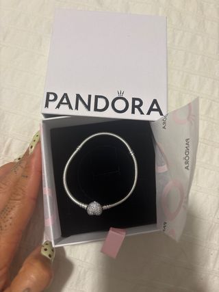 Pulsera Pandora Cadena de Serpiente y Corazón