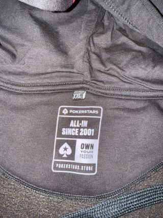 Sudadera Pokerstars Oficial Talla XXL