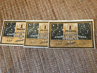 Billetes locales 1 Peseta Manresa 1936
