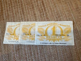 Billetes locales 1 Peseta Manresa 1936