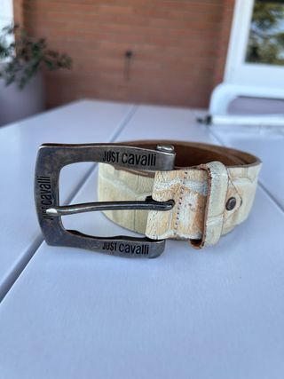 Cinturón Just Cavalli Beige/Blanco