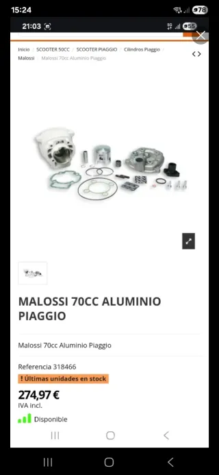 Motor Malossi Piaggio Zip