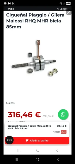 Motor Malossi Piaggio Zip