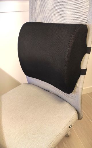 Cojín Lumbar Viscoelástico Negro