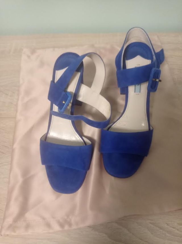 SANDALI BLU CINA " PRADA".