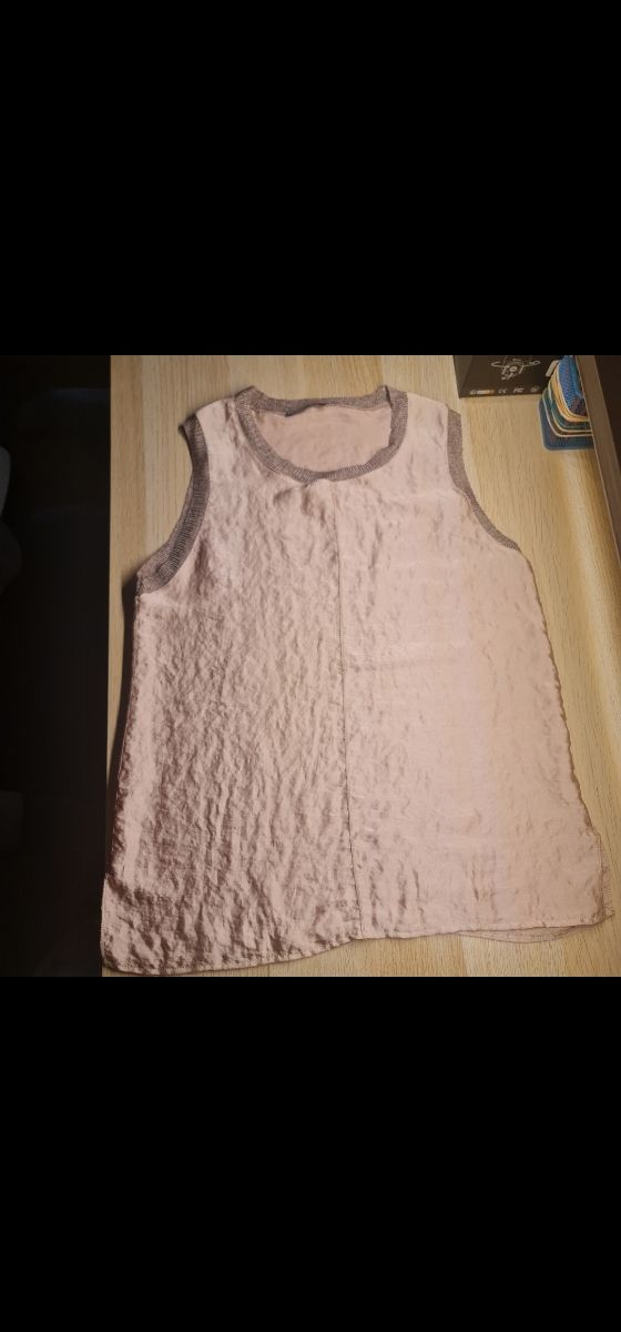 Blusa sin mangas rosa palo Talla M
