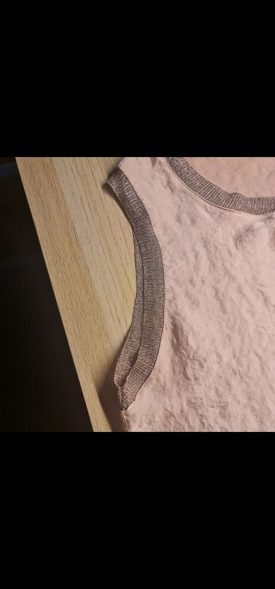 Blusa sin mangas rosa palo Talla M