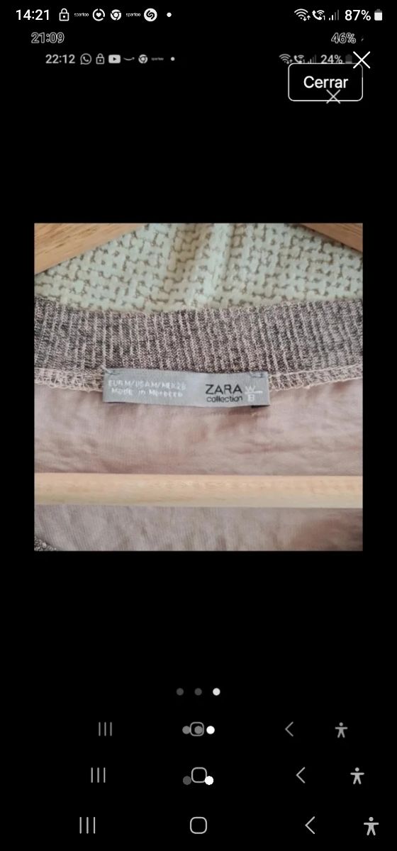 Blusa sin mangas rosa palo Talla M